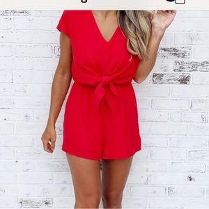 Never Worn red boutique romper
